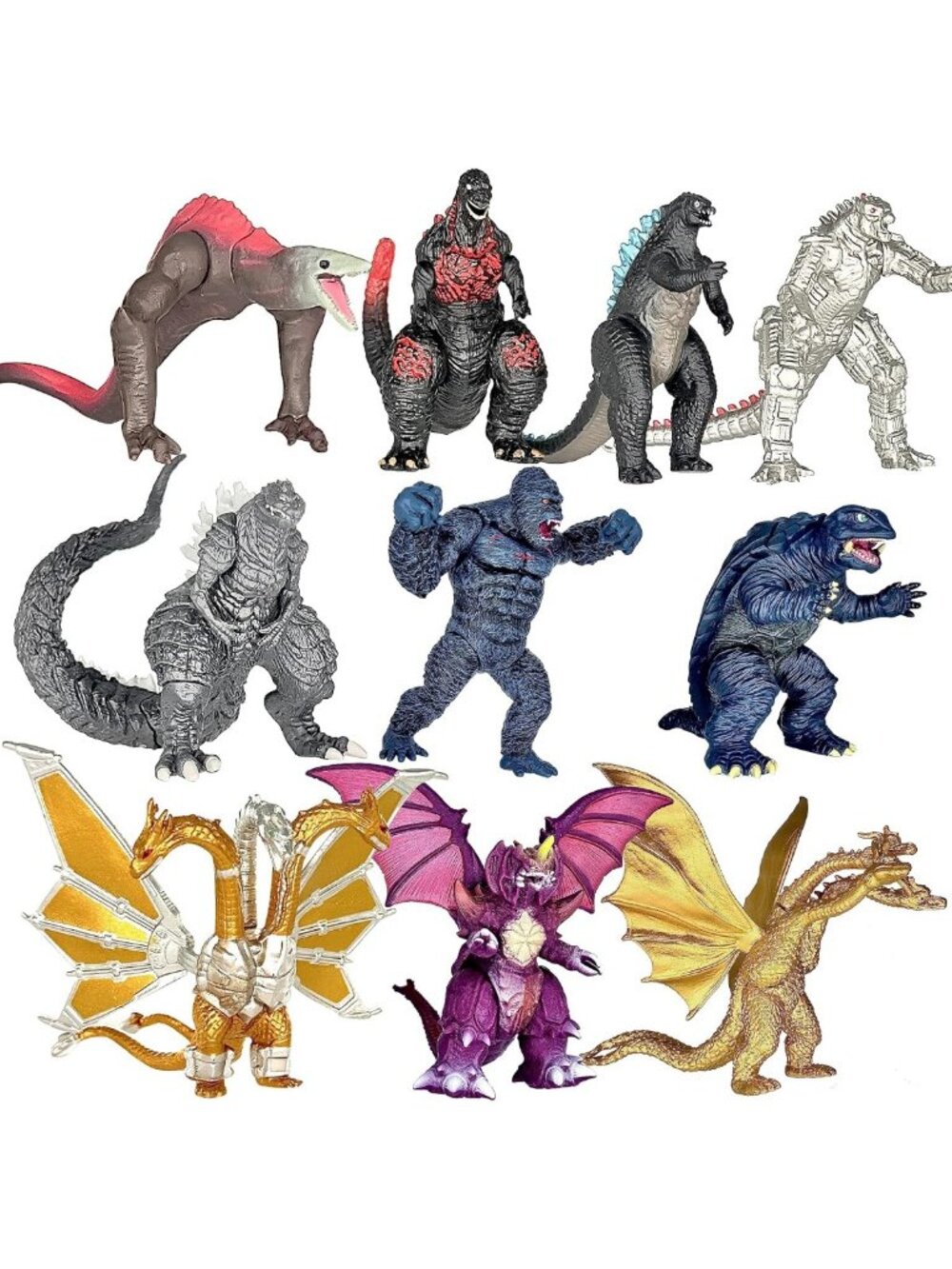 Dinosaur Action Figures Set - 10 Movable Joint Toys for Cake Toppers & Playtime